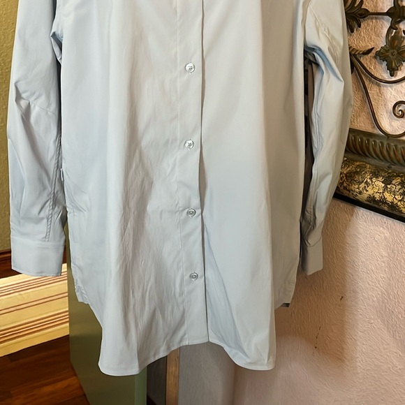 NWT Athleta Oversized Poplin Shirt - blue button up Sz M - Picture 3 of 13